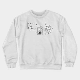 Driving Arrangements for Sewing Machine Vintage Patent Hand Drawing Crewneck Sweatshirt